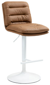 Barhocker Damar Kunstleder wei� - hellbraun