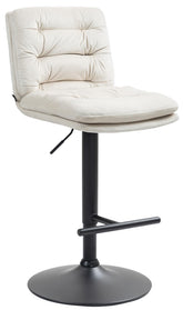 Barhocker Damar Samt schwarz - creme