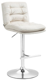 Barhocker Damar Samt chrom - creme