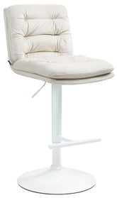 Barhocker Damar Samt wei� - creme