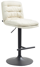 Barhocker Damar Stoff schwarz - creme