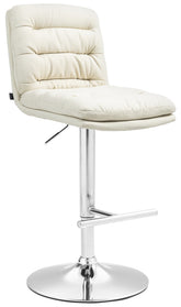 Barhocker Damar Stoff chrom - creme