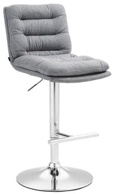 Barhocker Damar Stoff chrom - grau