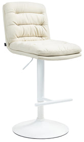 Barhocker Damar Stoff wei� - creme