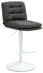 Barhocker Damar Stoff wei� - dunkelgrau
