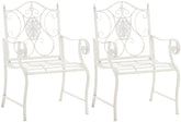 2er Set Gartenst�hle Punjab - antik wei� by Dropshipping-Europe – Gartenm�bel