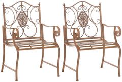 2er Set Gartenst�hle Punjab - antik braun by Dropshipping-Europe – Gartenm�bel