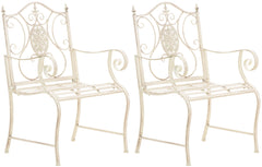 2er Set Gartenst�hle Punjab - antik-creme by Dropshipping-Europe – Gartenm�bel