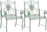 2er Set Gartenst�hle Punjab - antik-gr�n by Dropshipping-Europe – Gartenm�bel
