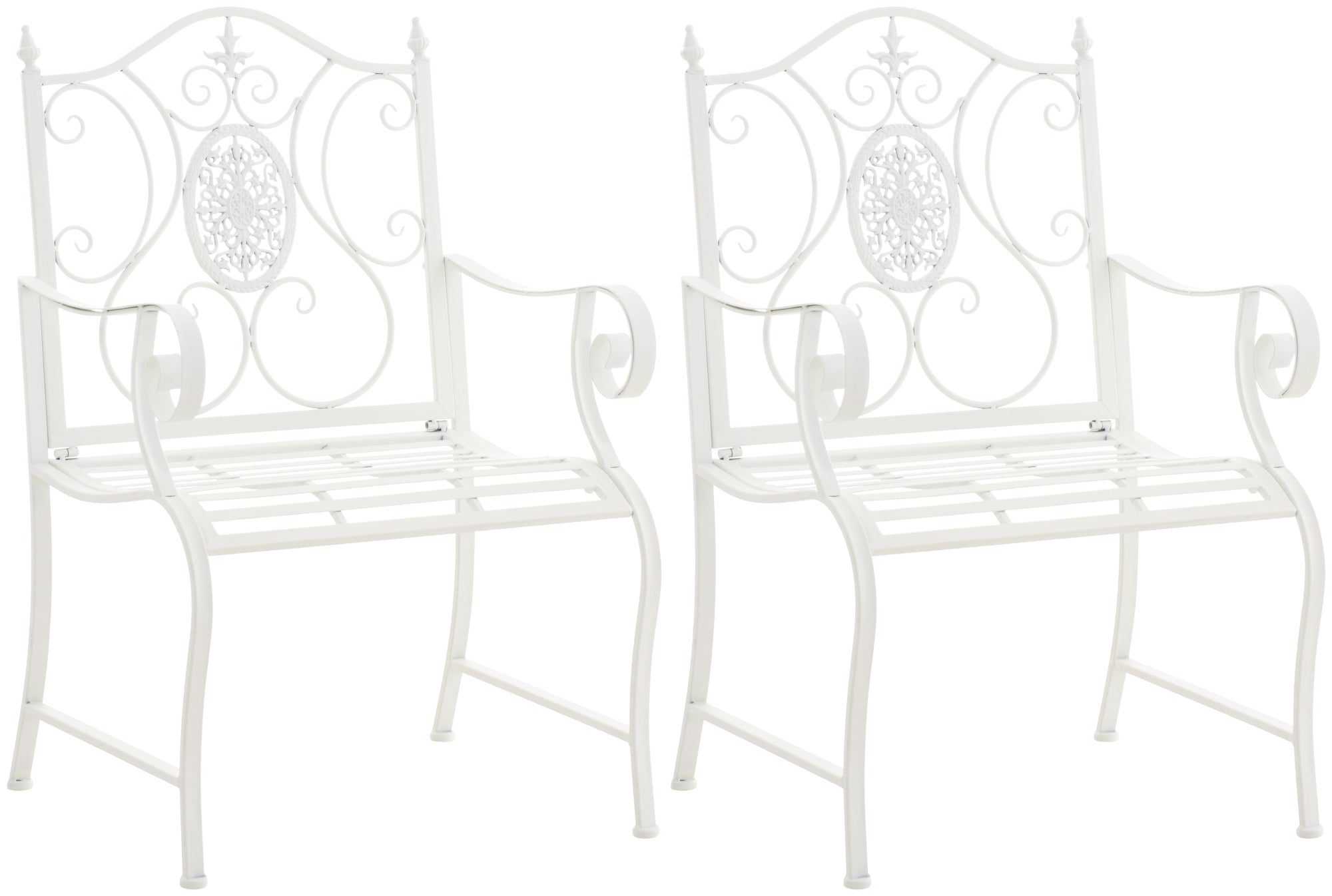 2er Set Gartenst�hle Punjab - wei� by Dropshipping-Europe – Gartenm�bel