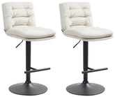 2er Set Barhocker Damar Samt schwarz - creme