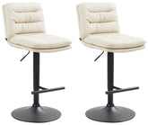 2er Set Barhocker Damar Kunstleder schwarz - creme
