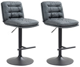 2er Set Barhocker Damar Kunstleder schwarz - grau