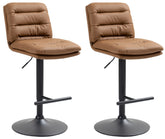 2er Set Barhocker Damar Kunstleder schwarz - hellbraun