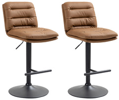 2er Set Barhocker Damar Kunstleder schwarz - hellbraun