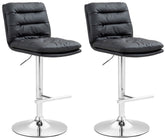2er Set Barhocker Damar Kunstleder chrom - schwarz