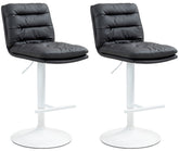 2er Set Barhocker Damar Kunstleder wei� - schwarz