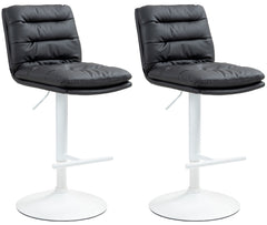 2er Set Barhocker Damar Kunstleder wei� - schwarz