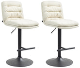 2er Set Barhocker Damar Stoff schwarz - creme