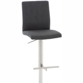 Barhocker Cadiz Stoff edelstahl - dunkelgrau