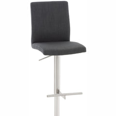 Barhocker Cadiz Stoff edelstahl - dunkelgrau