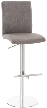 Barhocker Cadiz Stoff edelstahl - grau