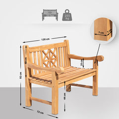 Teakbank Florida 120 cm - teak