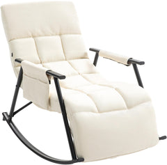 Schaukelstuhl Cathy Stoff - creme