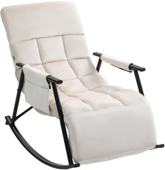 Schaukelstuhl Cathy Samt - creme