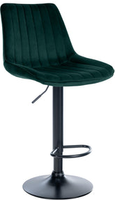 Barhocker Toni Samt schwarz - gr�n