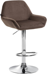 Barhocker Braga Samt chrom - braun