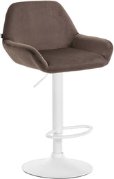 Barhocker Braga Samt wei� - braun