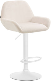 Barhocker Braga Samt wei� - creme