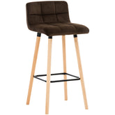 Barhocker Lincoln Samt - braun by Dropshipping-Europe – Barhocker