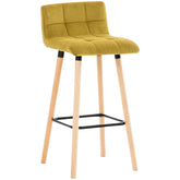 Barhocker Lincoln Samt - gelb by Dropshipping-Europe – Barhocker