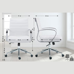Bürostuhl Oakland Kunstleder - weiß