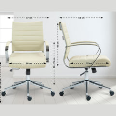 Bürostuhl Oakland Stoff - creme
