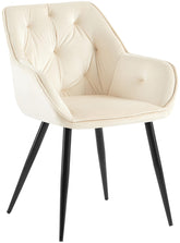 Besucherstuhl Cassis Samt - creme