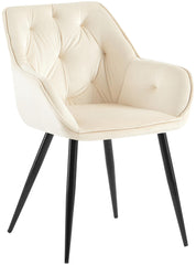 Besucherstuhl Cassis Samt - creme