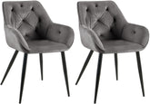 2er Set Esszimmerst�hle Cassis - dunkelgrau by Dropshipping-Europe – Barhocker