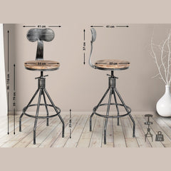 Barhocker Hanam - antik silber