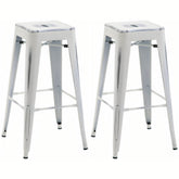 2er Set Barhocker Joshua - antik weiß