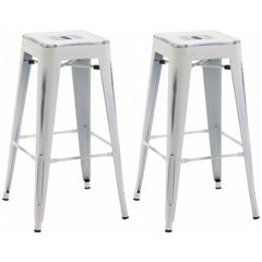 2er Set Barhocker Joshua - antik weiß