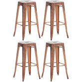 4er Set Barhocker Joshua - kupfer