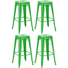4er Set Barhocker Joshua - grün