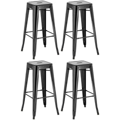 4er Set Barhocker Joshua - schwarz