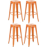 4er Set Barhocker Joshua - orange