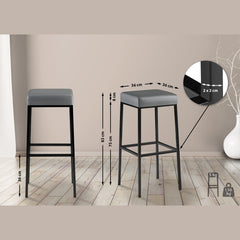 Barhocker Montreal B85 - grau - InfinityMarket