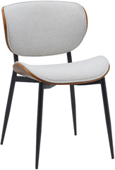 Besucherstuhl Enid Stoff - walnuss/creme