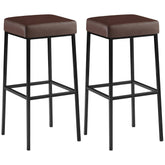 2er Set Barhocker Montreal 85 Kunstleder schwarz - braun